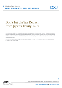 Don`t Let the Yen Detract from Japan`s Equity Rally