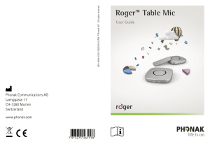 User Guide Roger Table Mic