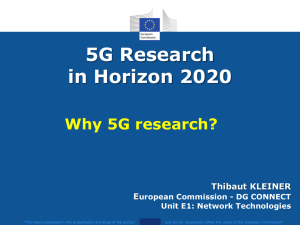 5G research in H2020 webcast