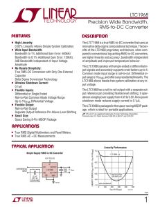 LTC1968: Precision Wide Bandwidth, RMS-to