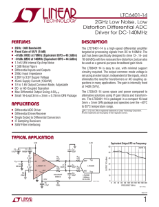 LTC6401-14 - 2GHz Low Noise, Low Distortion Differential ADC