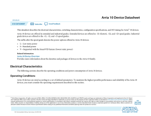 Arria 10 Device Datasheet