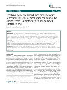 Teaching evidence based medicine literature searching skills to