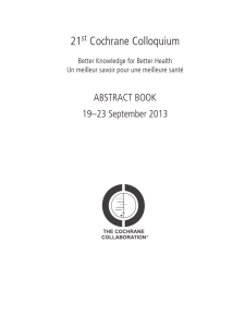 Abstracts of the 21st Cochrane Colloquium