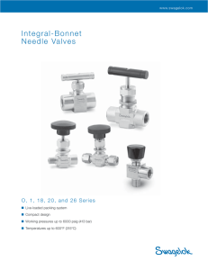 Swagelok Integral Bonnet Valves