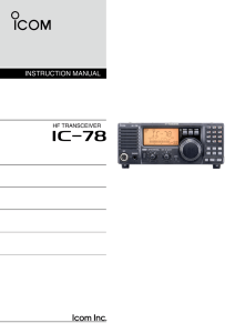 IC-78 Instruction Manual