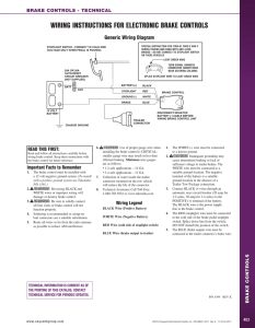 Wiring instructions For ElEctronic BrakE controls