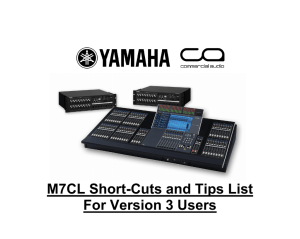 M7CL Short-Cuts and Tips List For Version 3 Users