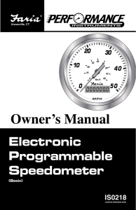 Speedometer - Electronic, Programmable