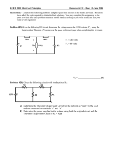 ECET 3000 Electrical Principles # 2 – Due: 15 June 2016 volts 60