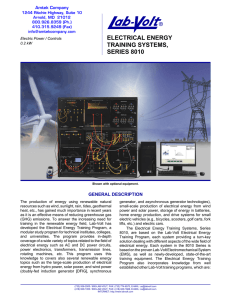 Electrical Energy Training Systems, Series 8010