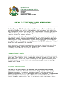 use of electric fencing in agriculture