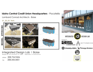 Integrated Design Lab l Boise MODEL STUDIES