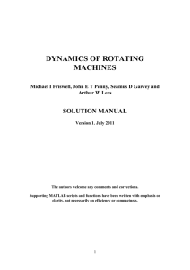 t - Dynamics of Rotating Machines