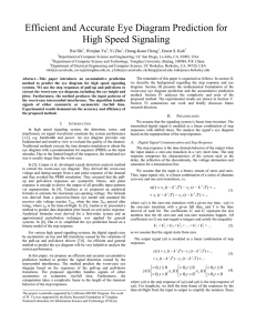 Efficient and accurate eye diagram prediction for high speed signaling