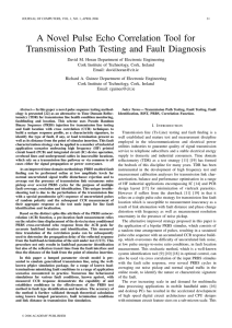 A Novel Pulse Echo Correlation Tool for Transmission Path Testing