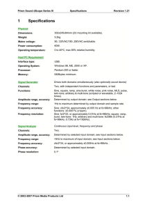 dScope Series III Specifications - Test and Measurement