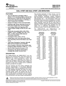 Dual 4-Port and Dual 8-Port LVDS Repeaters