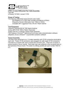 CP50 1.5 meter Differential Pair Cable Assembly