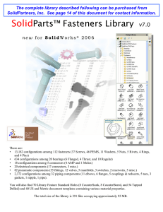 SolidParts™ Fasteners Library