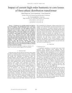 Impact of current high order harmonic to core losses of three