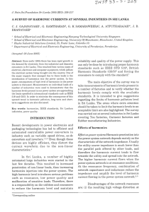 A SURVEY OF HARMONIC CURRENTS AT SEVERAL