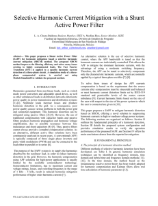 Selective Harmonic Current Mitigation with a Shunt Active Power Filter