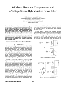 Wideband harmonic compensation with a voltage