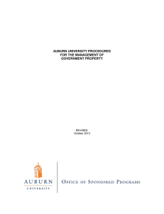 Auburn University Procedures for the Management of Government