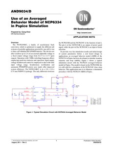 Use of an Averaged Behavior Model of NCP6334 in Pspice Simulation