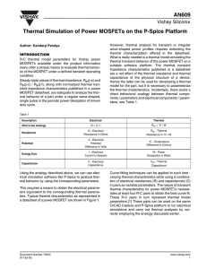 AN609 Thermal Simulation of Power MOSFETs on the P