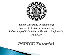 PSPICE handout - Department of Electrical Engineering