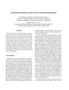 A Distributed Simulation Framework for Conformal Radiotherapy