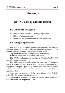 OrCAD editing and simulation