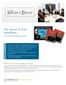 The Speed of Trust Simulation