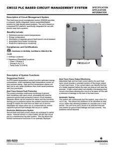 CM-332 PLC Based Circuit Management System Specification Sheet