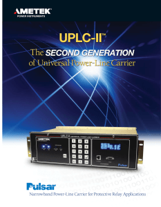 Narrowband Power-Line Carrier for Protective Relay Applications