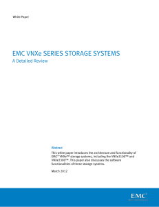 EMC VNXe Series Storage Systems