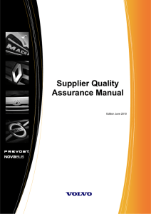 Supplier Quality Assurance Manual