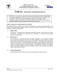 tab i.4 - quality assurance plan