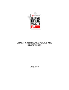 quality assurance policy and procedures