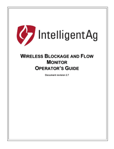 wireless blockage and flow monitor operator `s guide