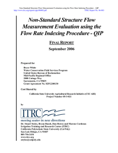 Non-Standard Structure Flow Measurement Evaluation using the