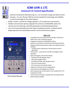 ICMI UVR-1 LTC Universal LTC Control Specification