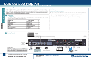 Quickstart Guide: CCS-UC-200-HUD KIT