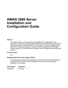AWAN 3886 Server Installation and Configuration Guide