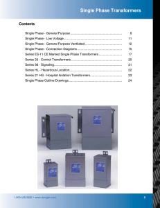 Single Phase Transformers