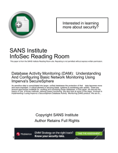 Database Activity Monitoring (DAM): Understanding And