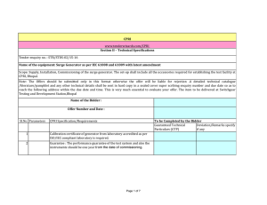 SI.No Parameters CPRI Specification/Requirements To be