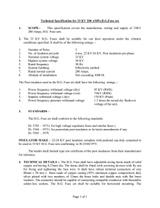 of 1 Technical Specification for 33 KV 200 AMPs,HG,Fuse